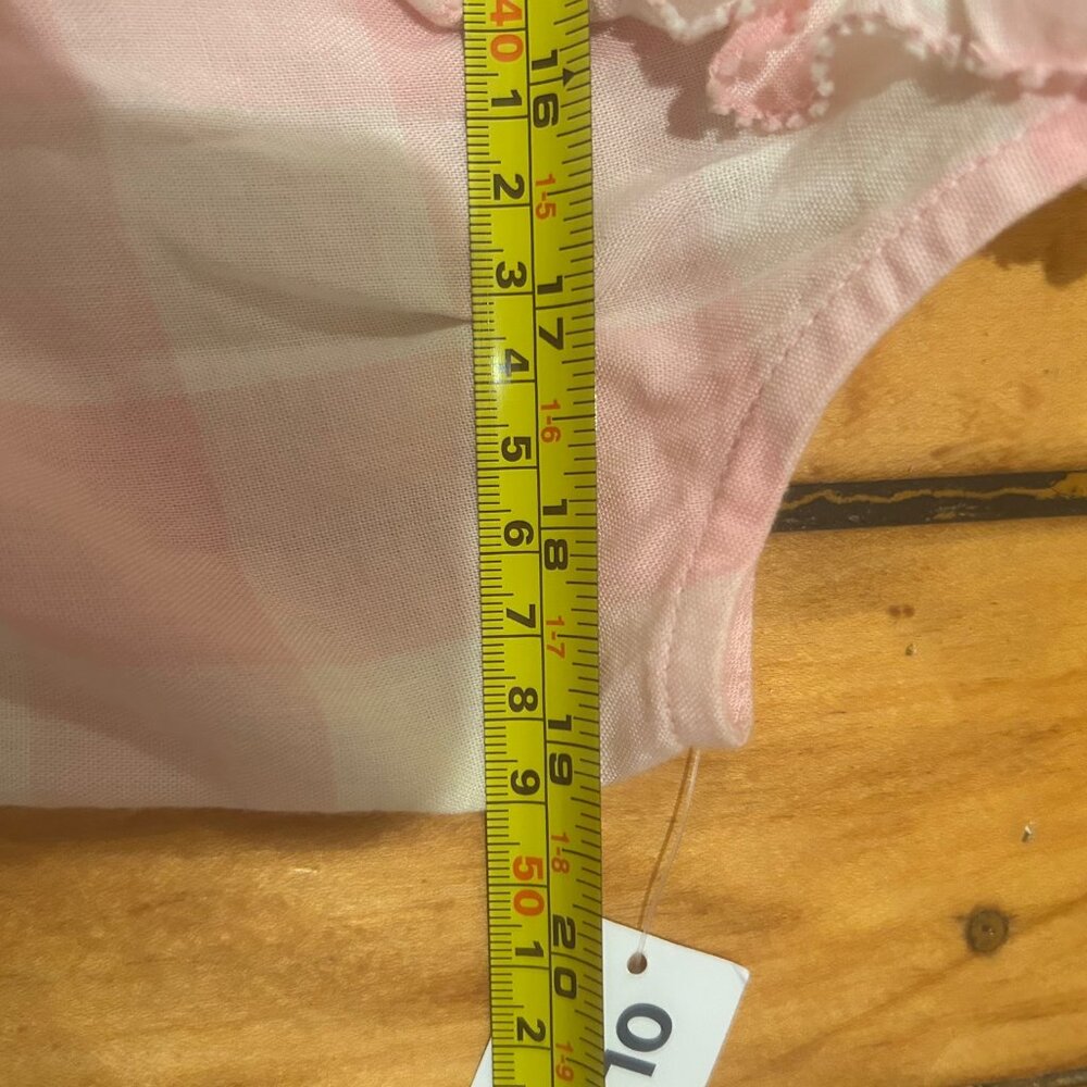 NWT Old Navy Sz 2X Pink Gingham Smocked Coquette Cottagecore Blouse - Picture 7 of 9